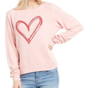 New Wildfox Sketchy Heart Knox Pullover Sweatshirt NWT Size Small
